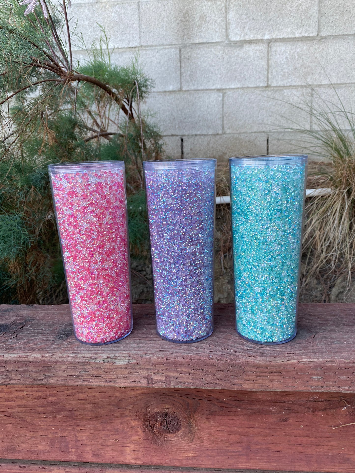 Purple Rhinestone Tumbler