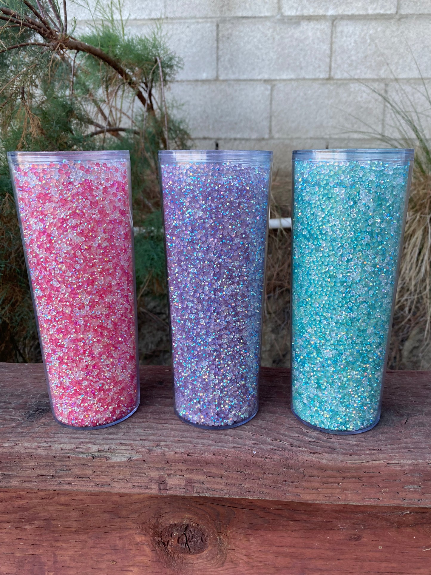Pink Rhinestone Tumbler