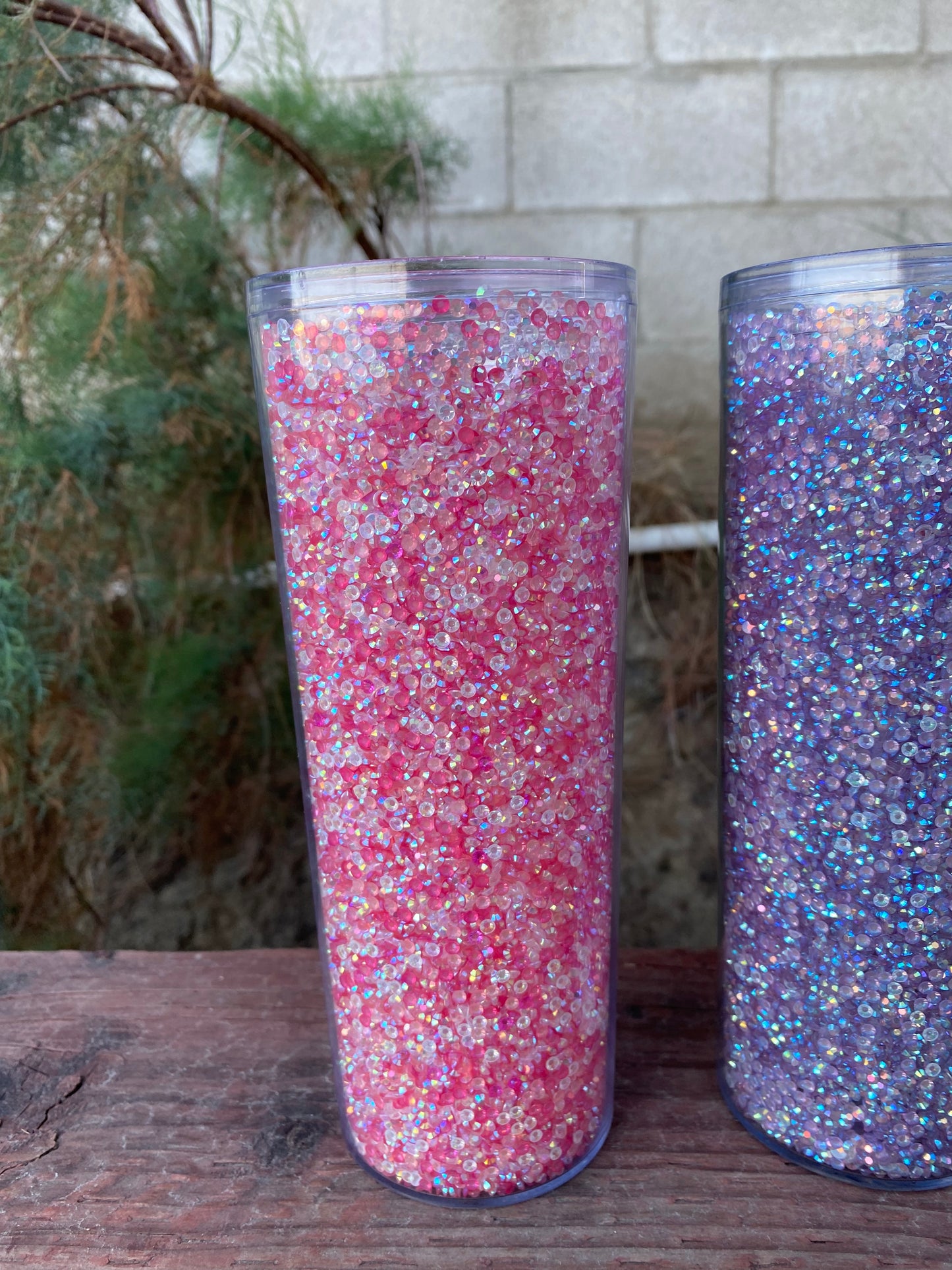 Pink Rhinestone Tumbler