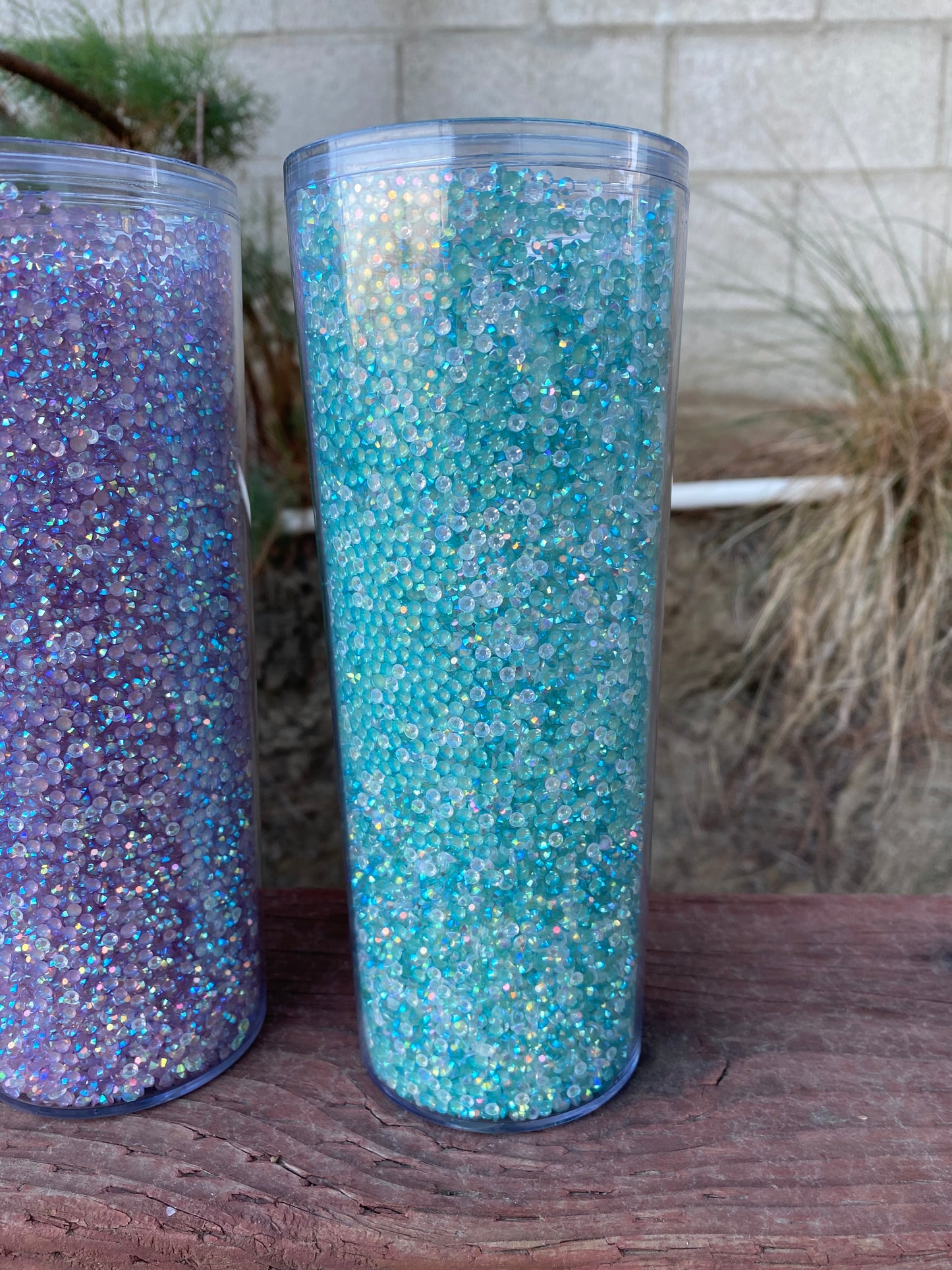 Teal Rhinestone Tumbler