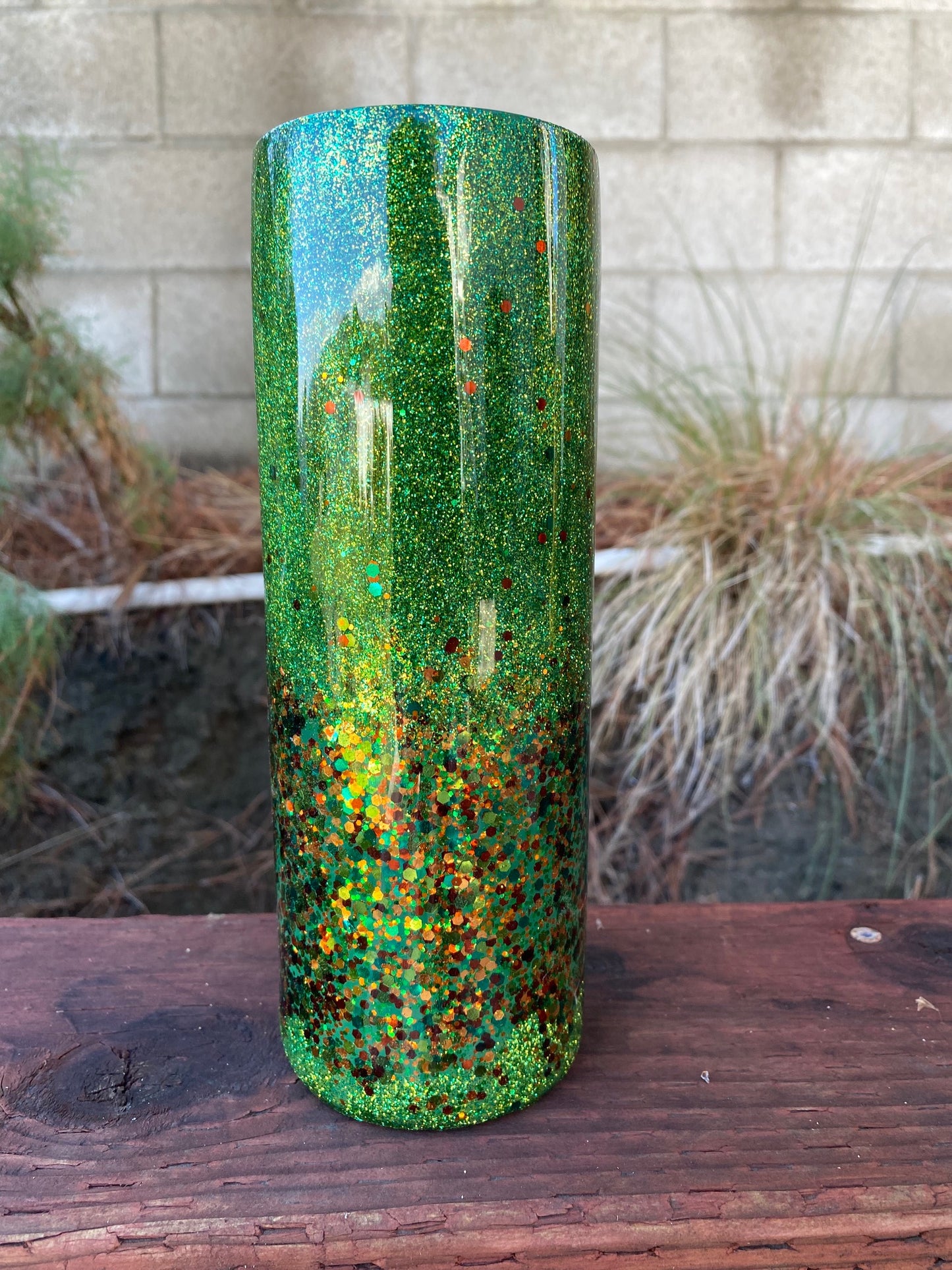 Camouflage Glitter Ombre Tumbler
