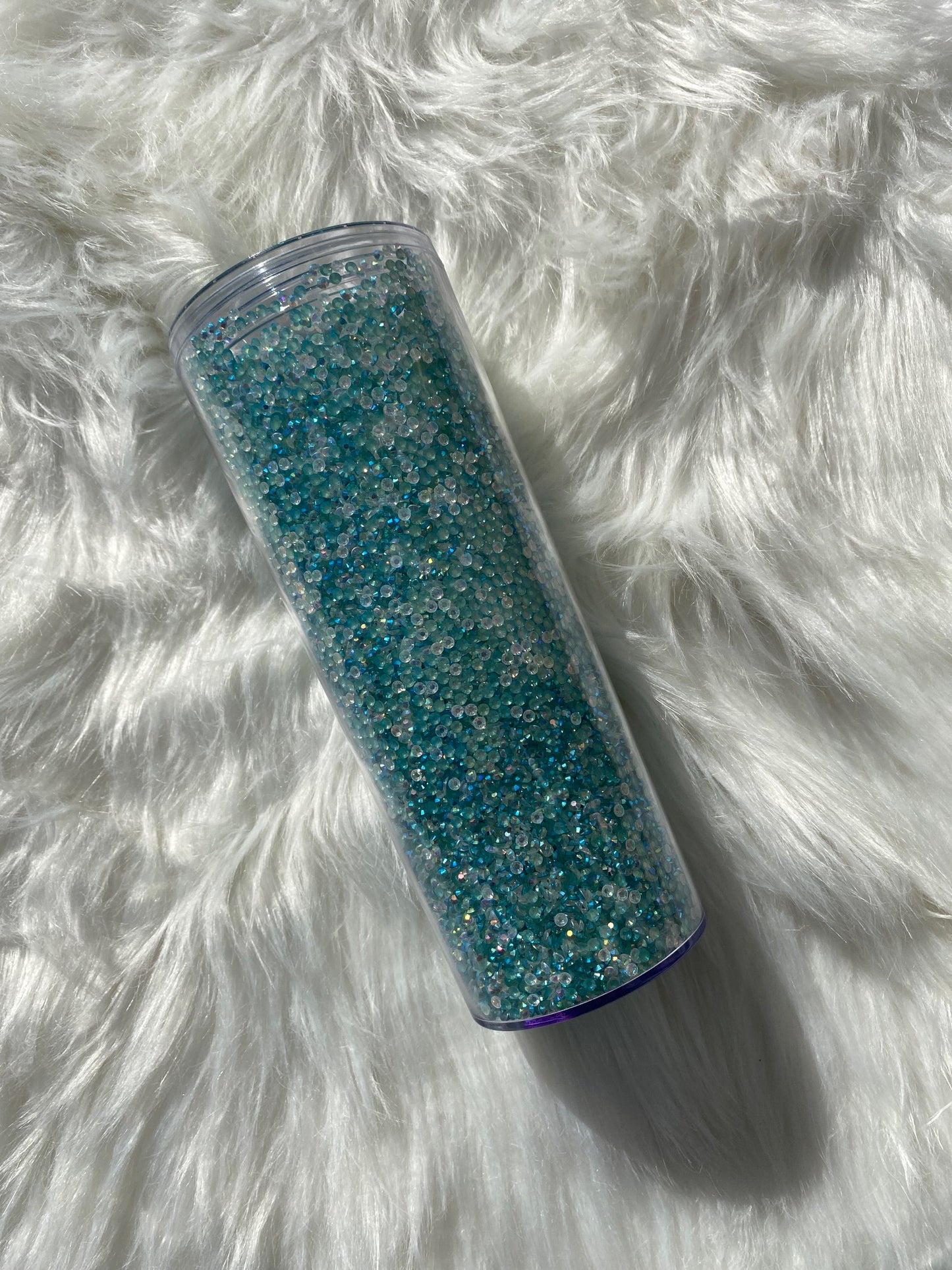 Teal Rhinestone Tumbler