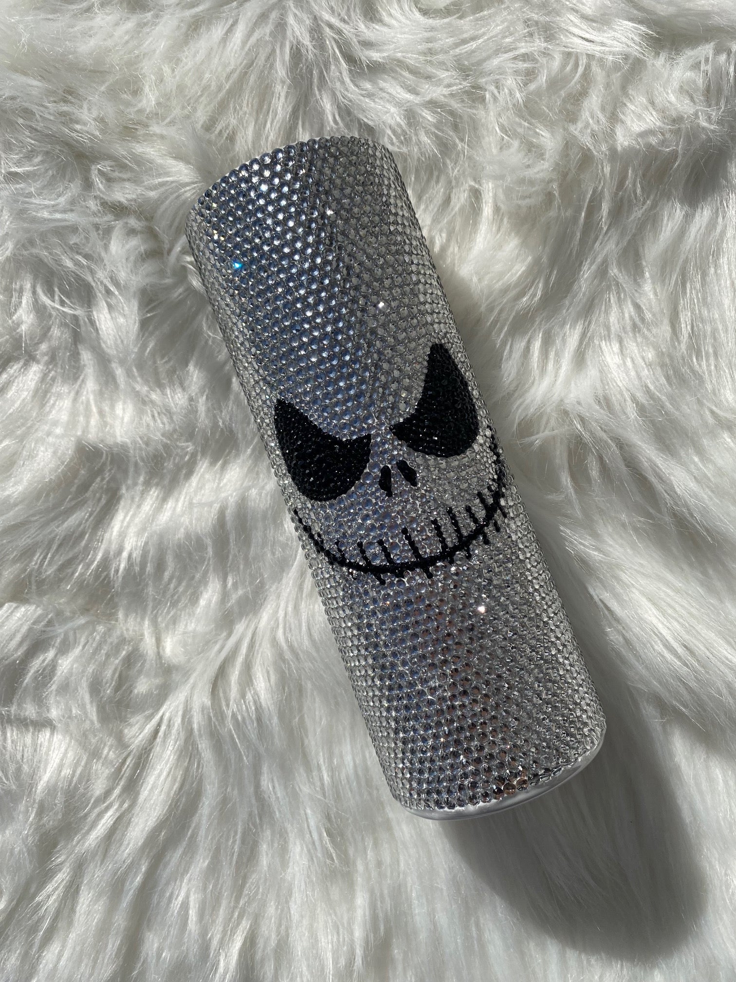 Custom 14 oz Glass Rhinestone Tumbler, Jack Tumbler, Can cookie Tumbler, Glass deals Rhinestone Tumbler, Halloween Tumbler