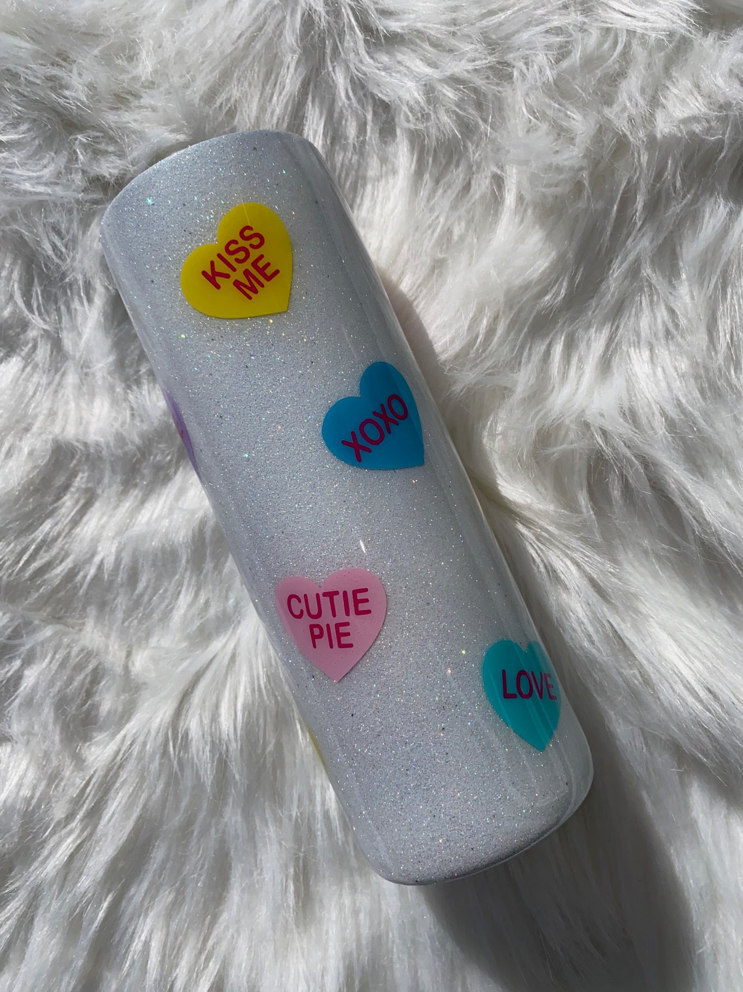 Valentine's Candy Heart Tumbler